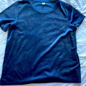 Navy blue, velvet like tshirt dress up or down!